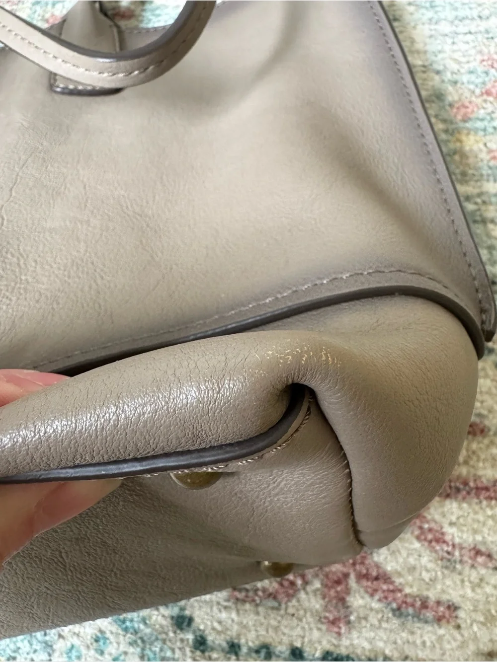 Frye Taupe Leather Tote Bag Shoulder Shopper